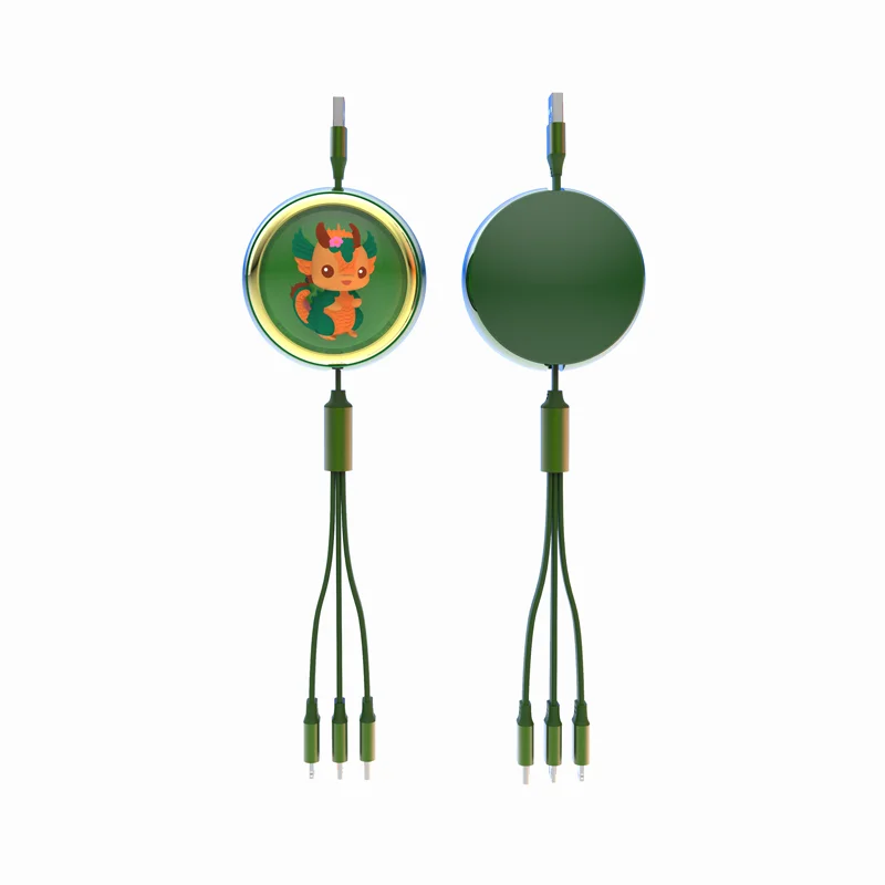 Custom 3D Mascot 3-in-1 Charging Cable (100W) — SY-U188-1