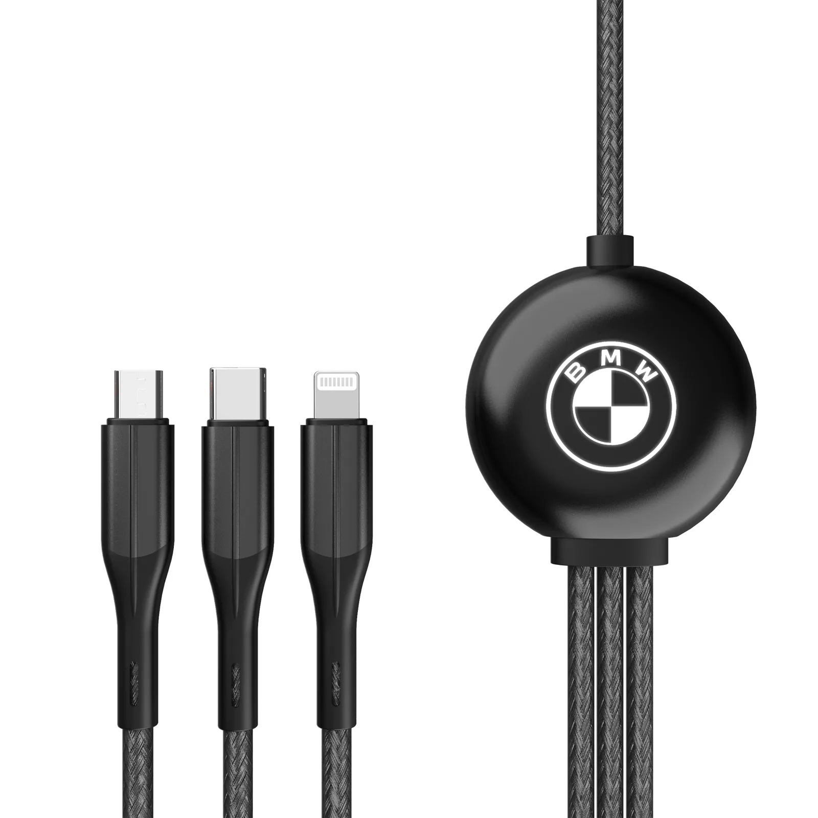66W Glowing-Logo 3-in-1 Car Charging Cable — SY-A181